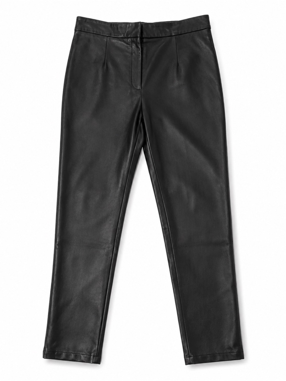 DKNY | Black Faux Leather Straight-Leg Pants | XS | NWOT